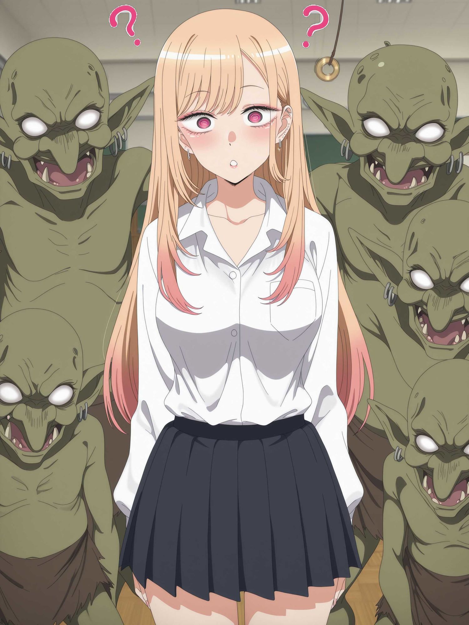 ゴブリンの魔法で発情したギャルを人間の濃厚中出しで種付けしたったw 画像2