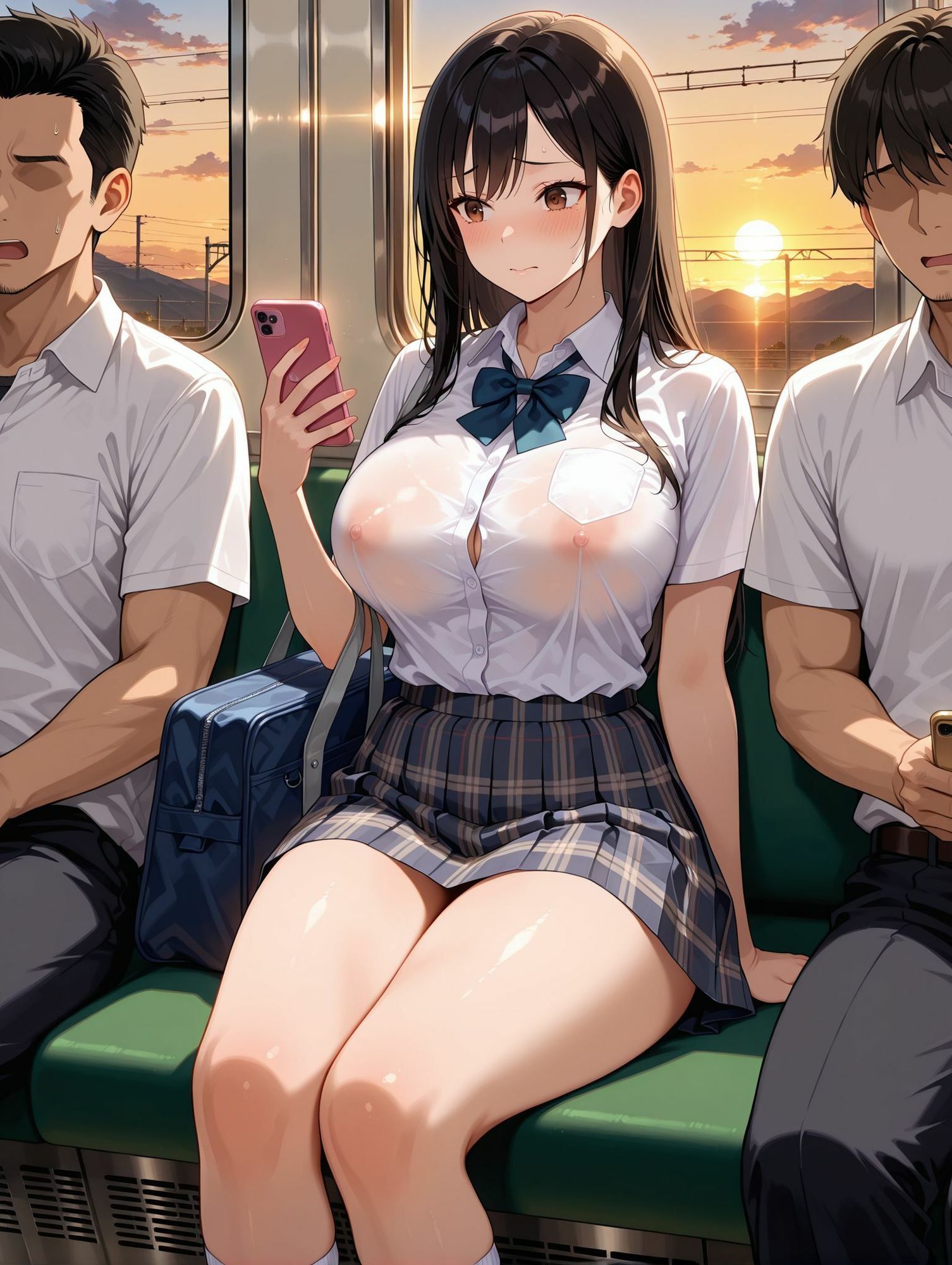 快楽堕ち-痴●列車でキモおじの肉便器にされる?!!-【擬音付き】 画像1