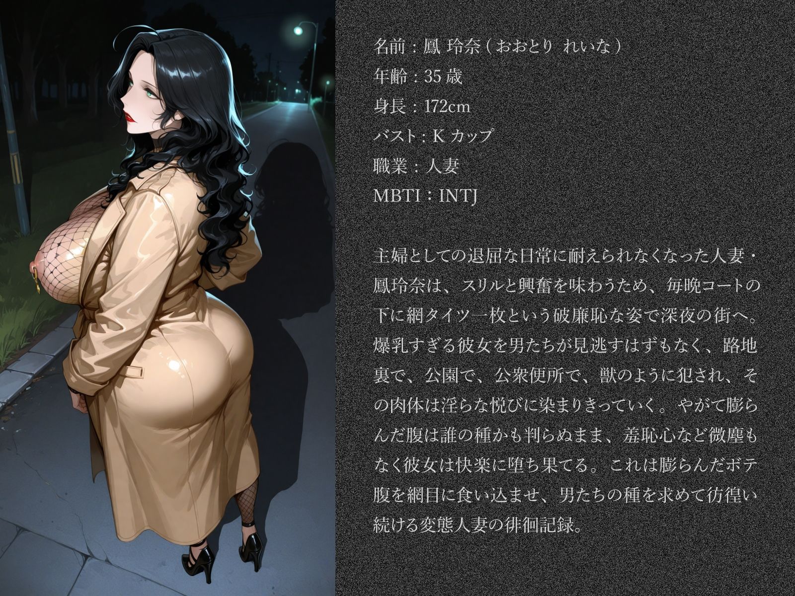 全身網タイツ変態爆乳人妻の深夜徘徊記録 画像10