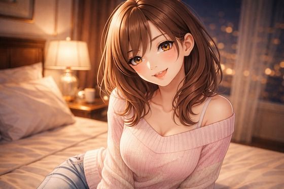 「夜のホテルで、彼女と。」