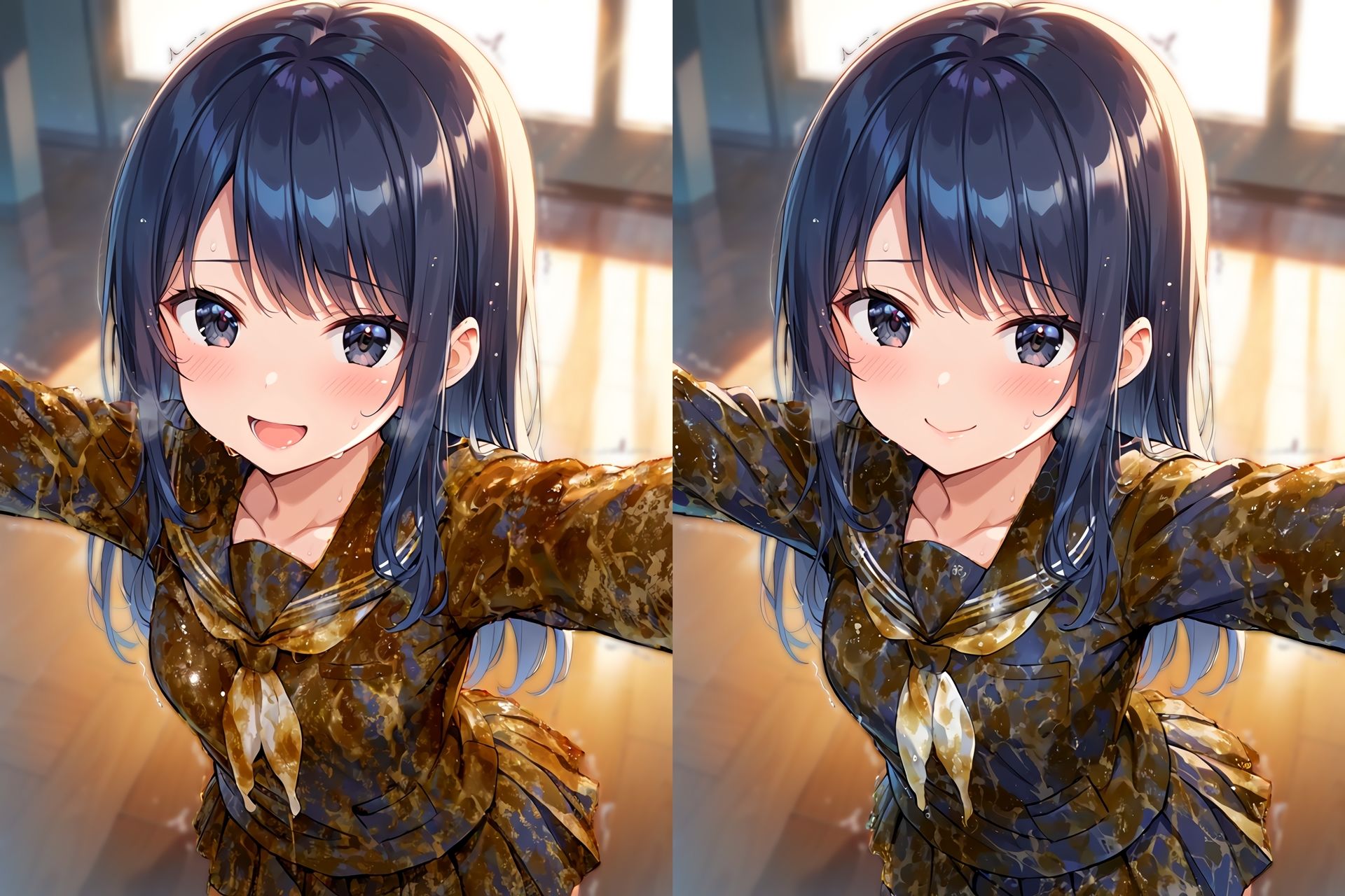 セーラー服ぶっかけ無洗浄CG集_5