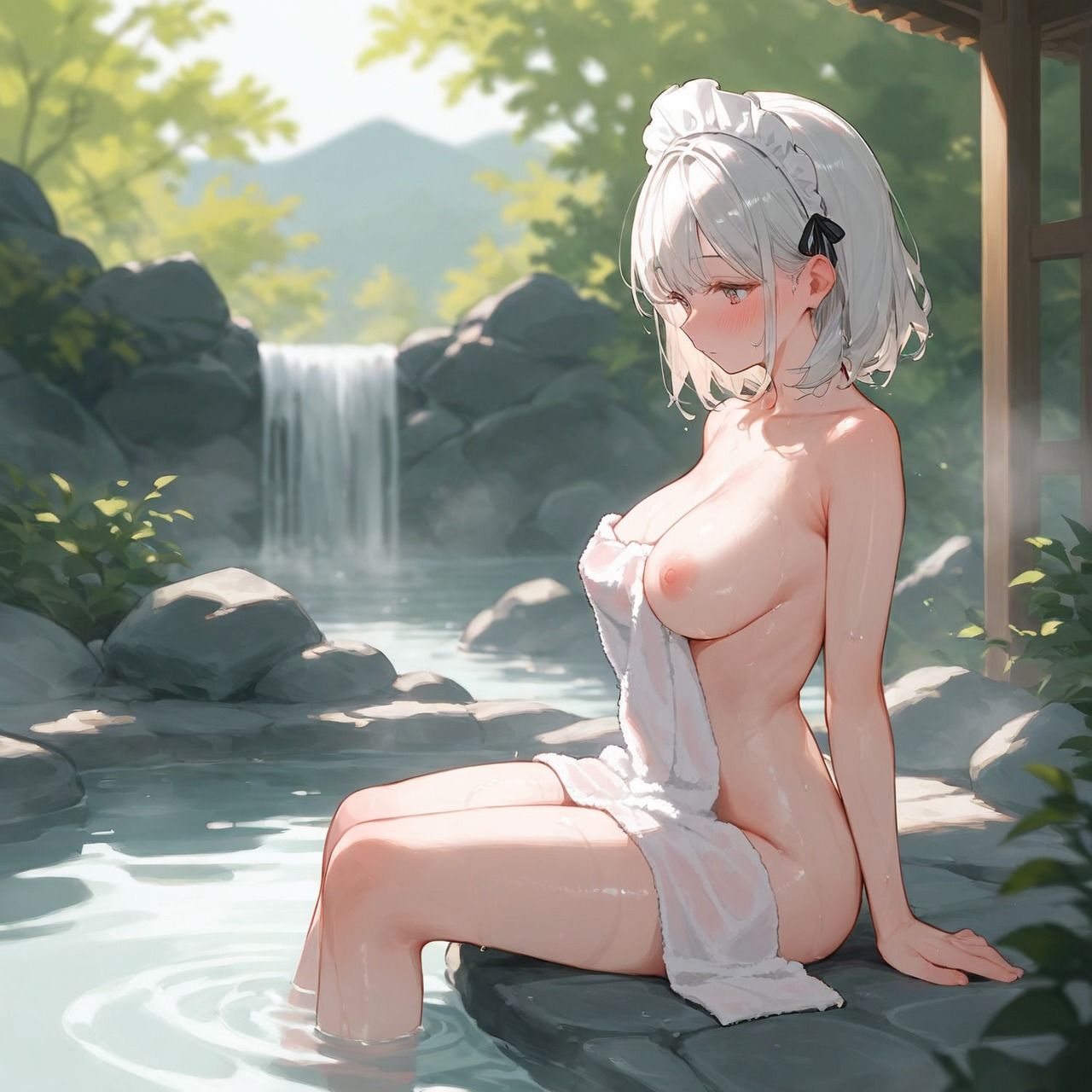 メイドさんと温泉でいちゃラブ（はーと） 画像3