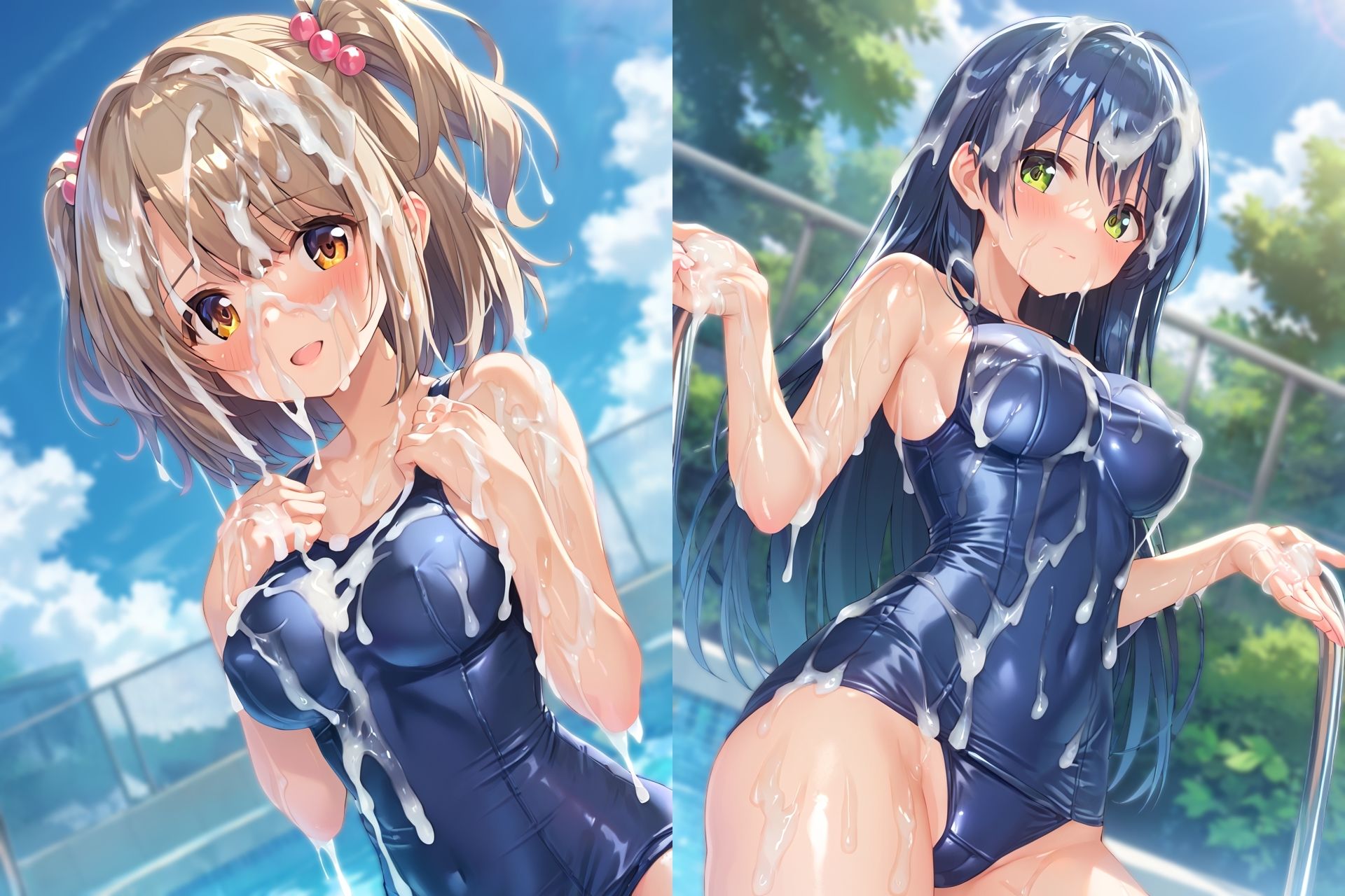 スク水ぶっかけCG集3 サンプル1