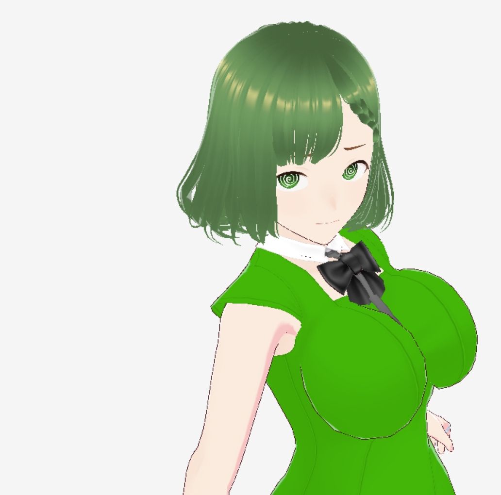 緑色の髪の毛と洋服を着たお姉さん(セリフなし 3DCGモデル イラスト集)【無料試聴】 29 緑色の髪の毛と洋服を着たお姉さん(セリフなし 3DCGモデル イラスト集) 画像1