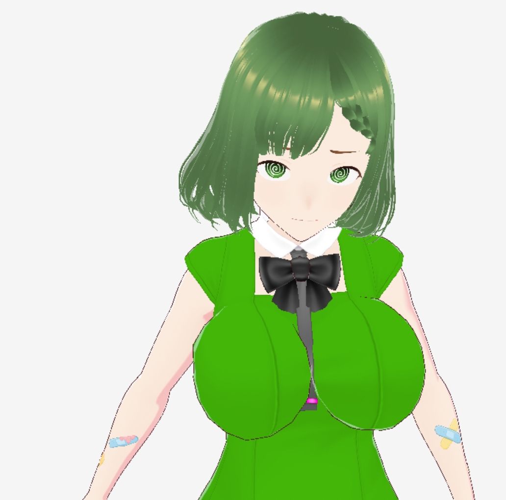 緑色の髪の毛と洋服を着たお姉さん(セリフなし 3DCGモデル イラスト集)【無料試聴】 33 緑色の髪の毛と洋服を着たお姉さん(セリフなし 3DCGモデル イラスト集) 画像5