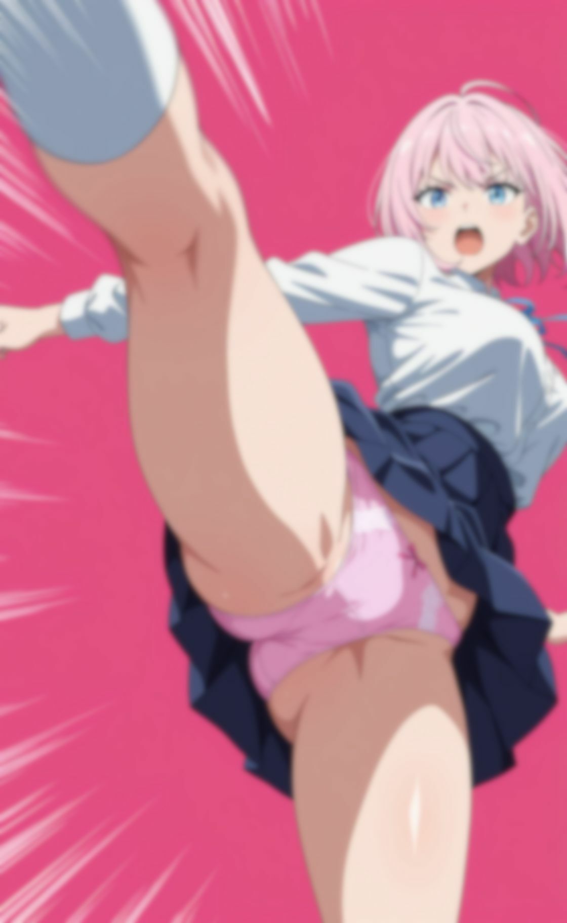 【動画付き】学生服女の子のパンツ丸見えの蹴り 画像6