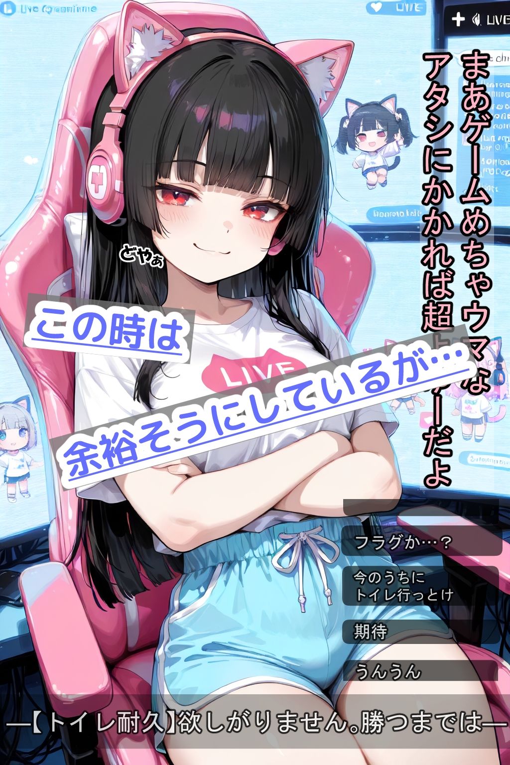 『クリアするまでトイレ禁止！清楚系配信者がリスナーの目の前で決壊、公開お漏らしアーカイブ。』 画像2