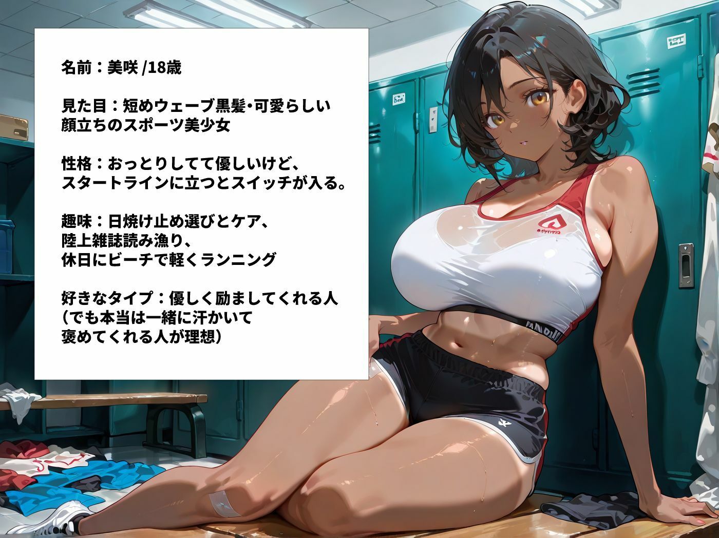 日焼け陸上部巨乳JKを部室に呼び出し汗だくセックス 画像7