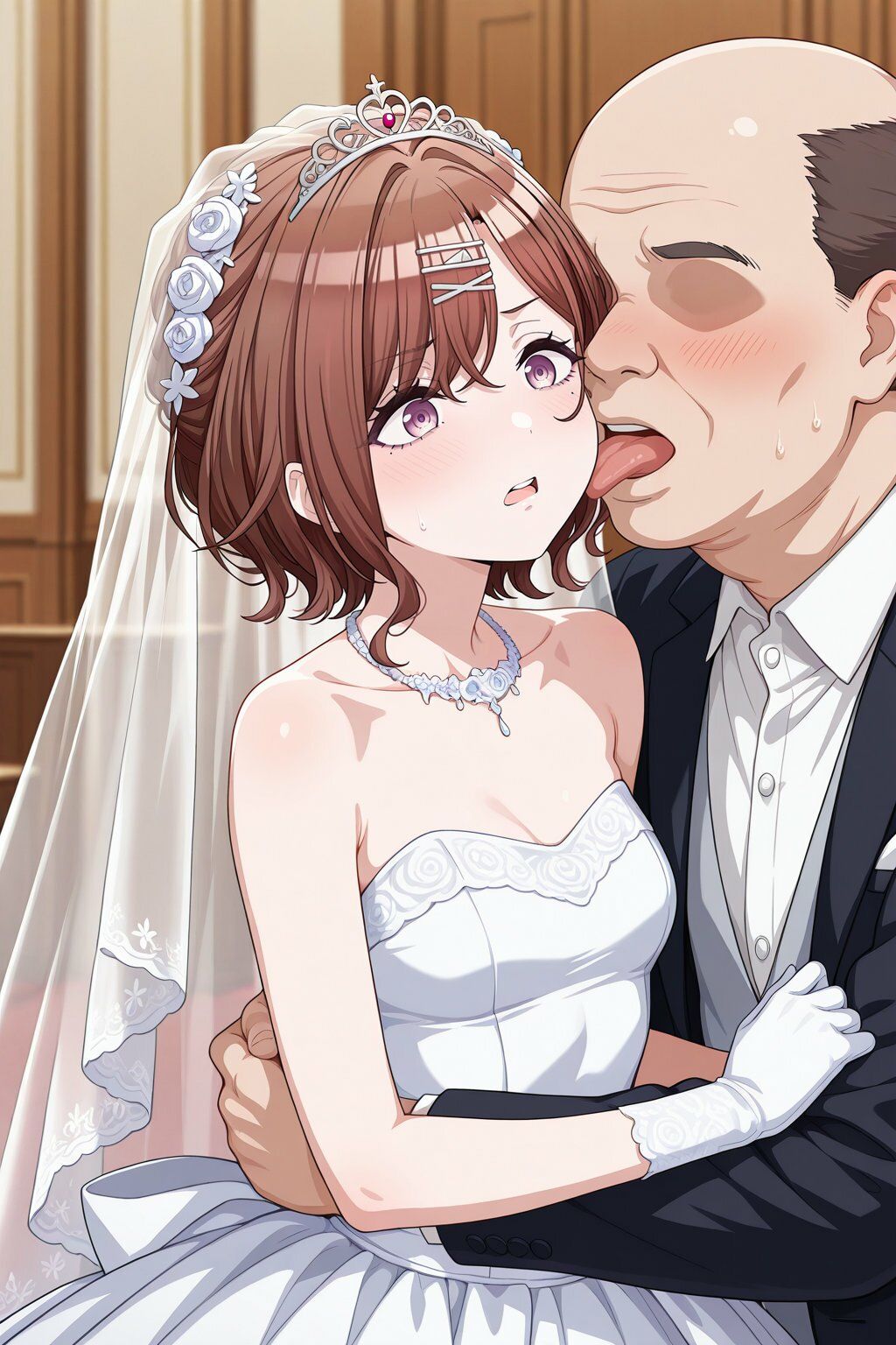 樋口○香 ウェディングドレスでキモおじにより強●性接待 画像2