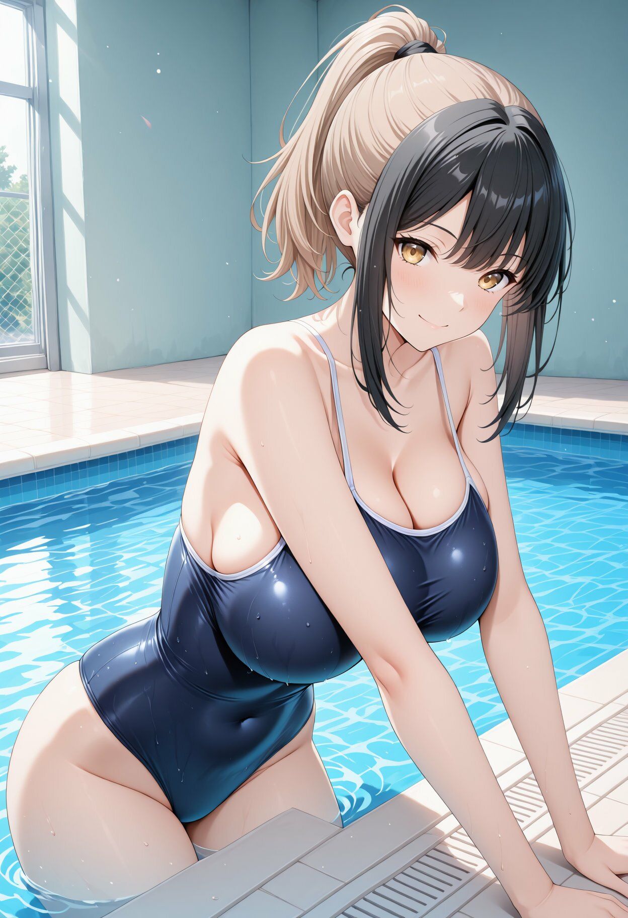 水泳部に新任の先生が入って来たが巨乳すぎた 画像1