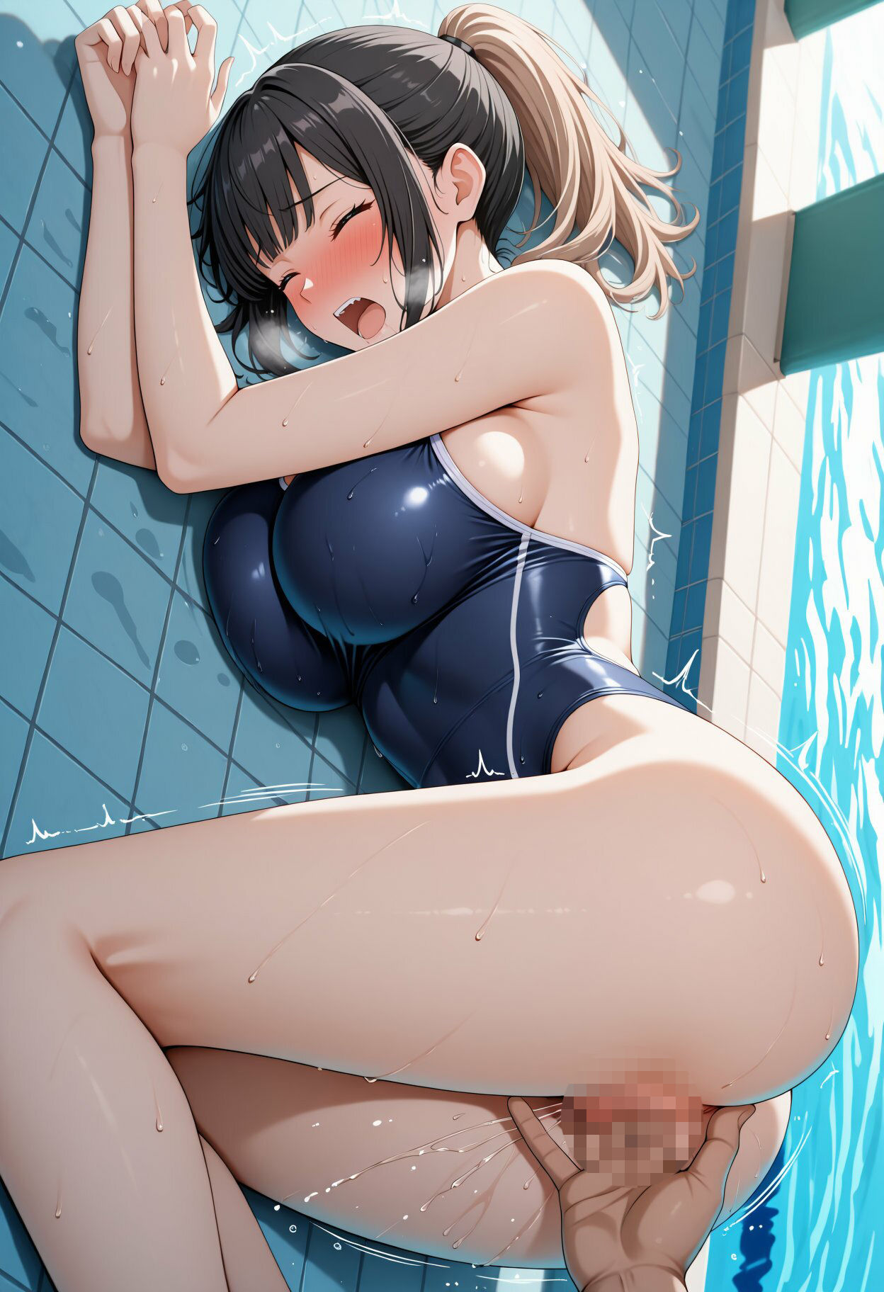 水泳部に新任の先生が入って来たが巨乳すぎた 画像3