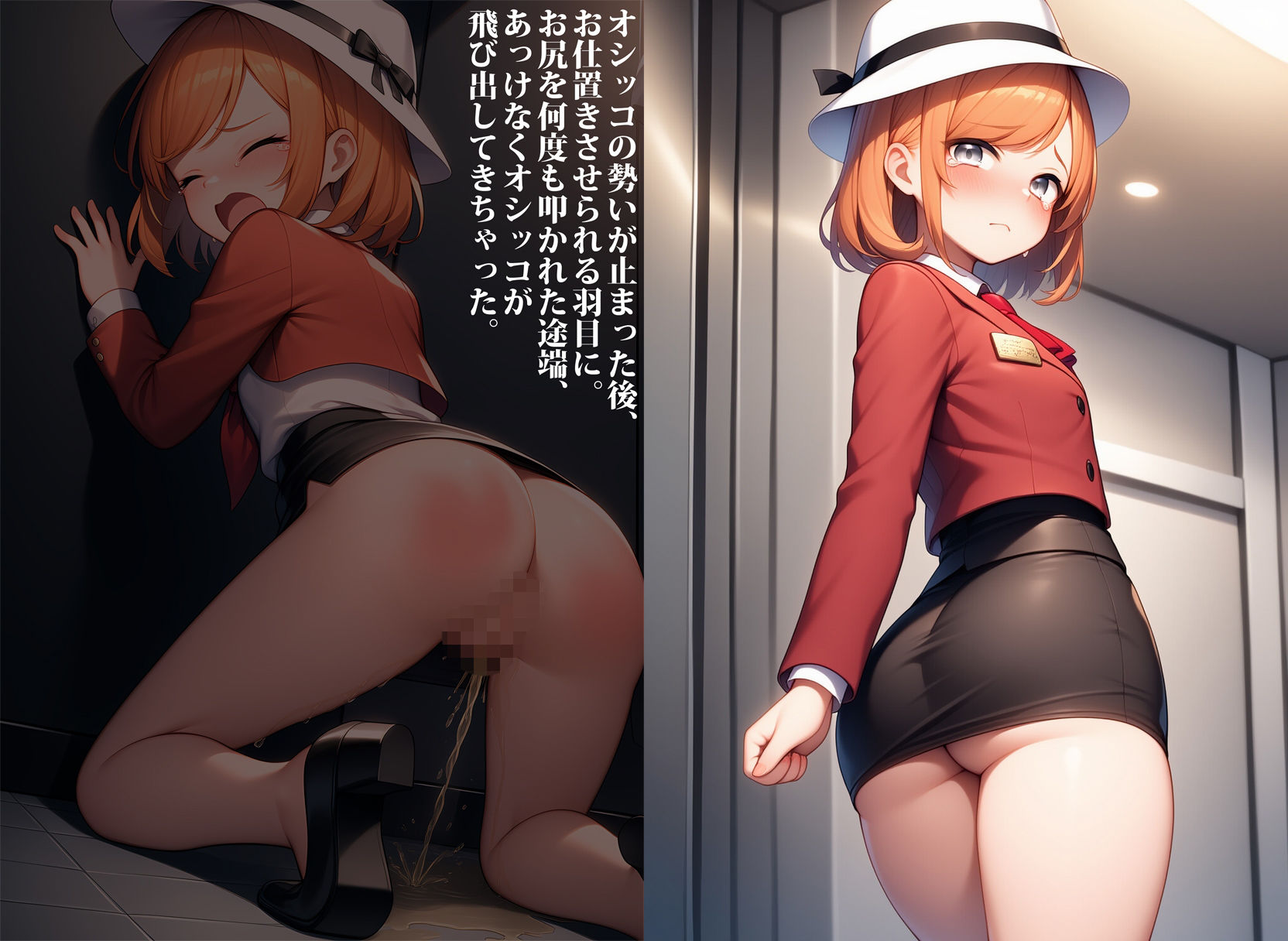 母娘エレベーターガール・お漏らし性奉仕 画像4