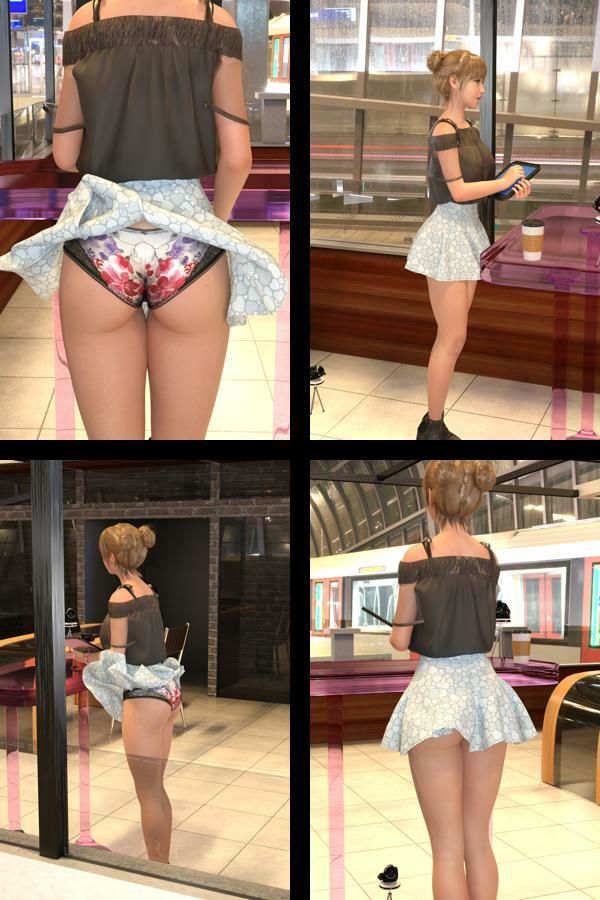 【▲All】『理想の彼女を3DCGで作ります』から生まれたバーチャルアイドル「一ノ瀬廻里（いちのせめぐり）」の風チラハプニング写真集:風チラ_04 画像2