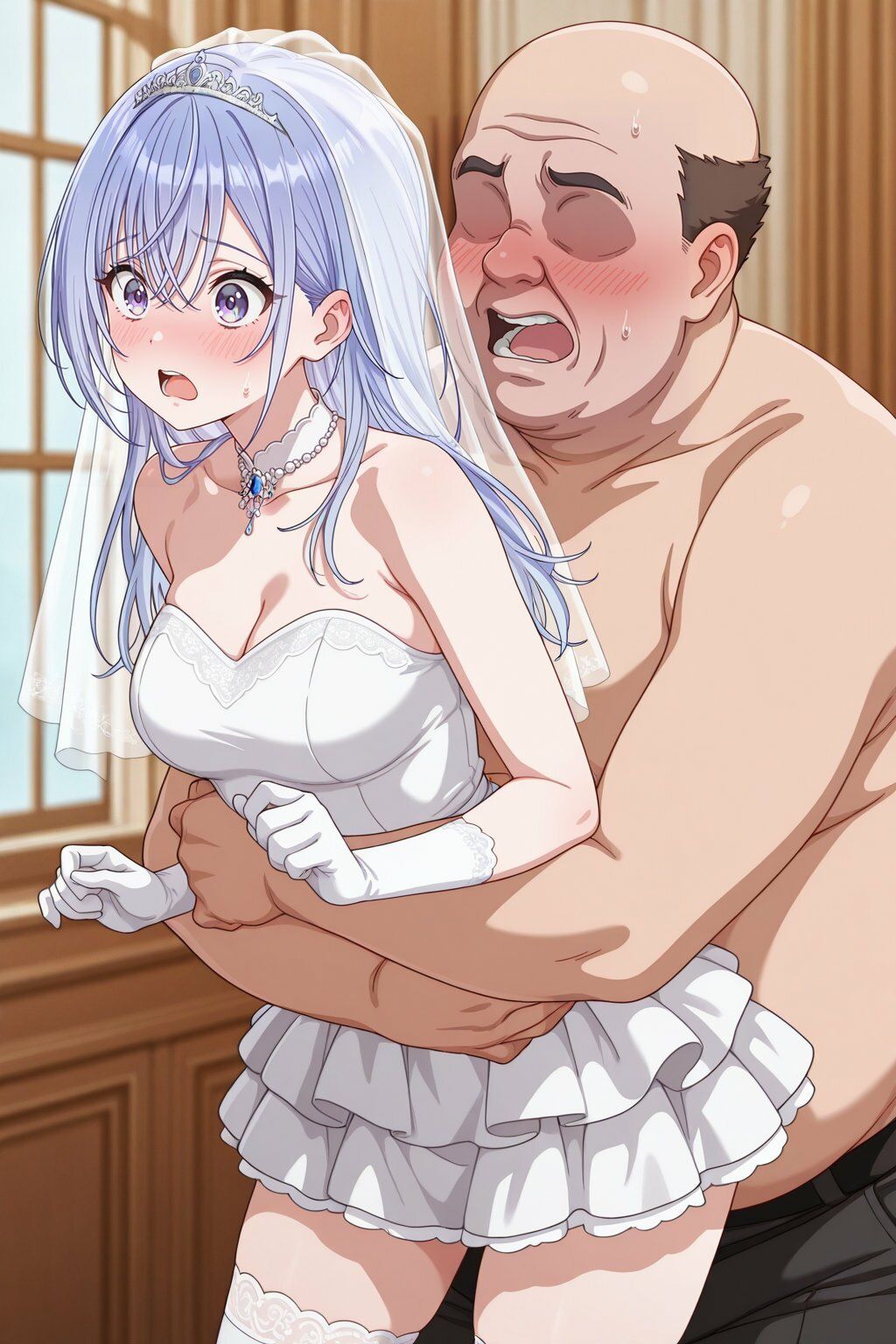 鈴木○那 ウェディングドレスでキモおじ強●性接待 画像2