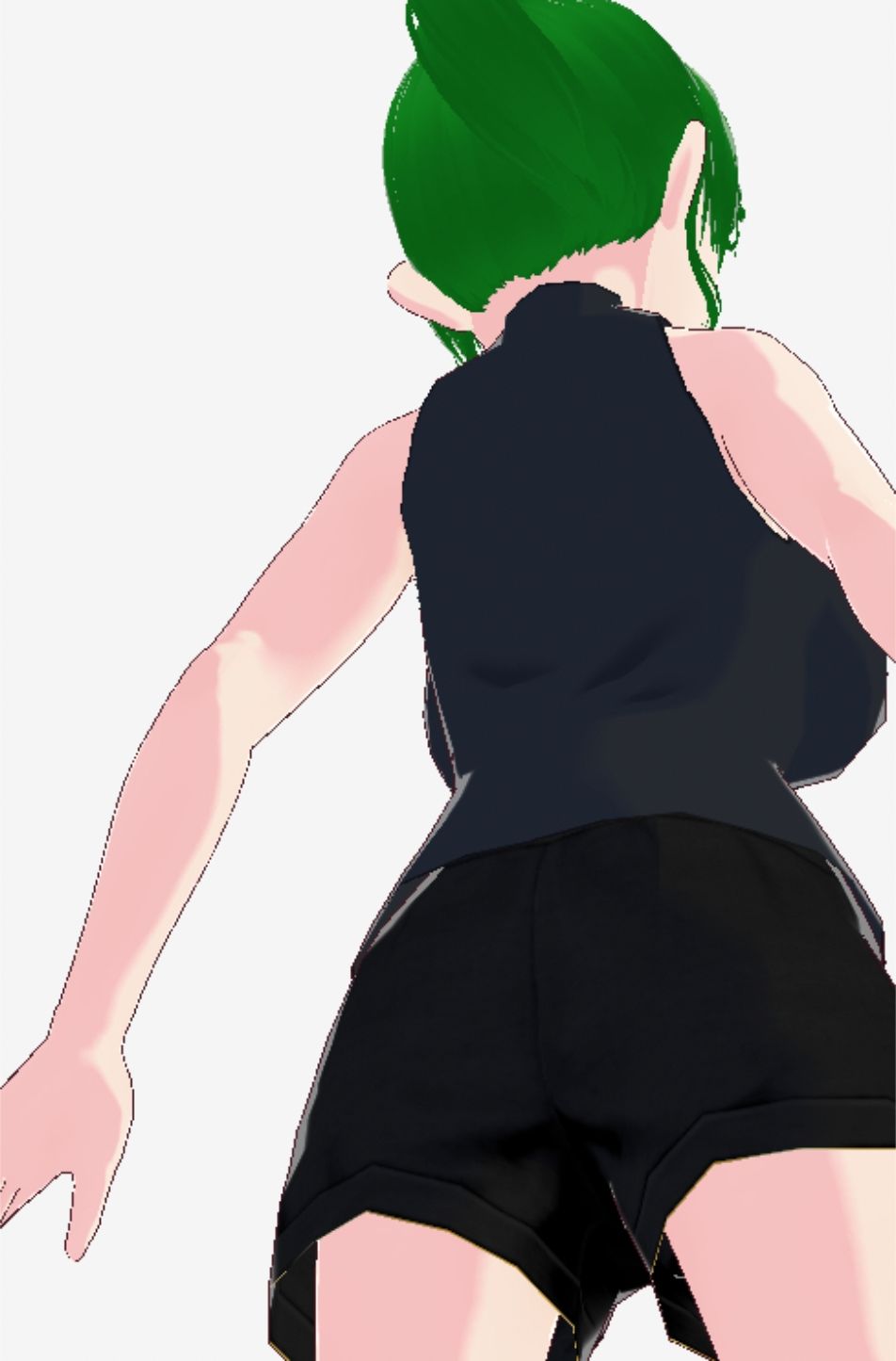 グリーンヘアーのツンデレ美女（セリフなし  3DCGモデル  イラスト集） 画像8