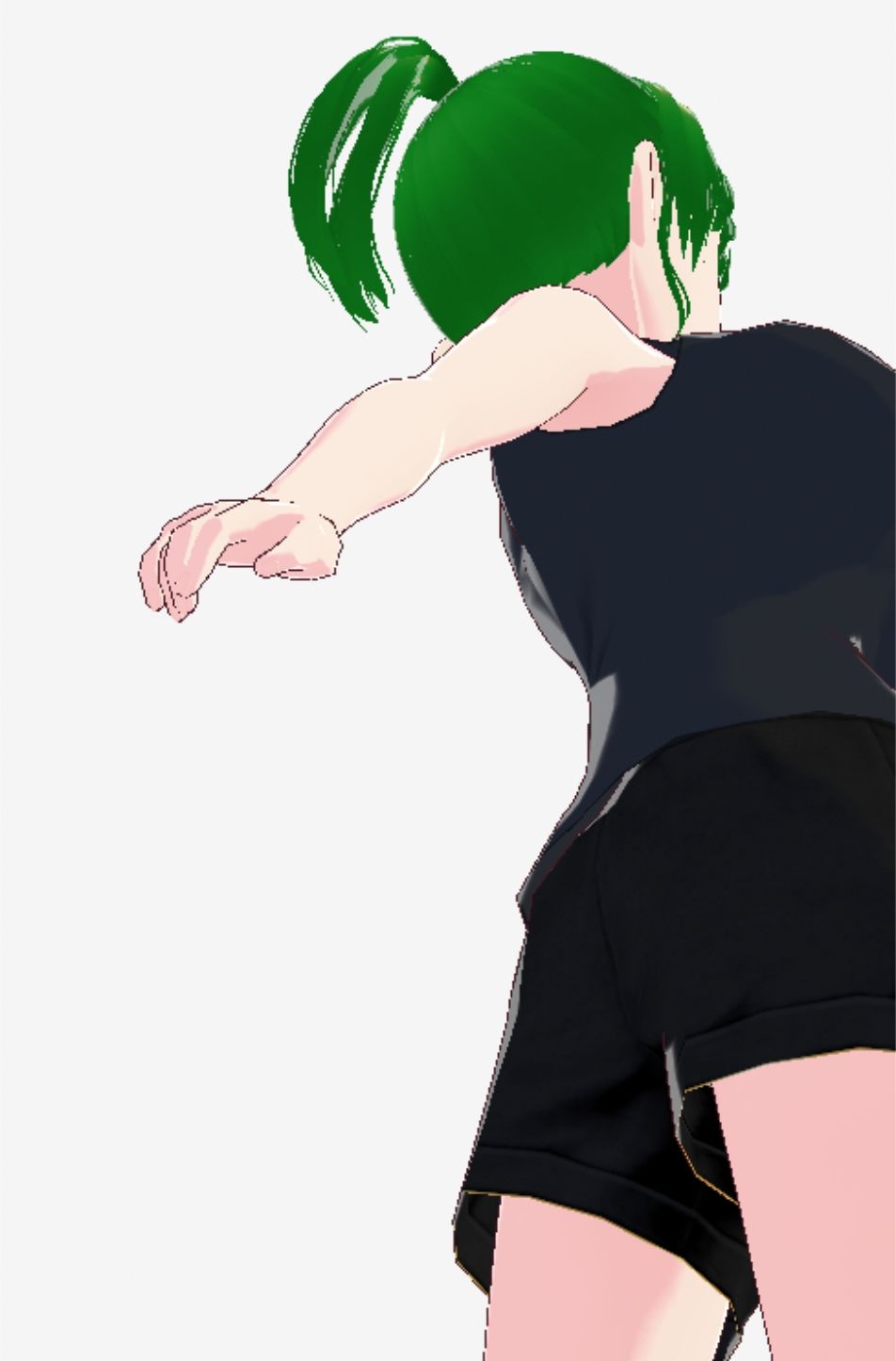 グリーンヘアーのツンデレ美女（セリフなし  3DCGモデル  イラスト集） 画像10