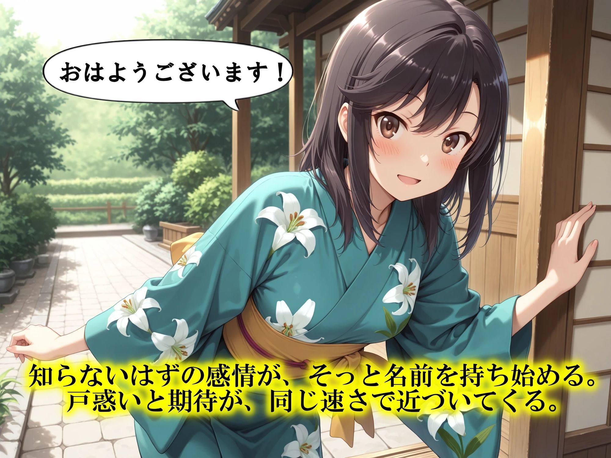 AIイラストCG集124 おもてなし亭 Vol.2  蛍小町（セリフ・擬音付きイラスト集） 画像2