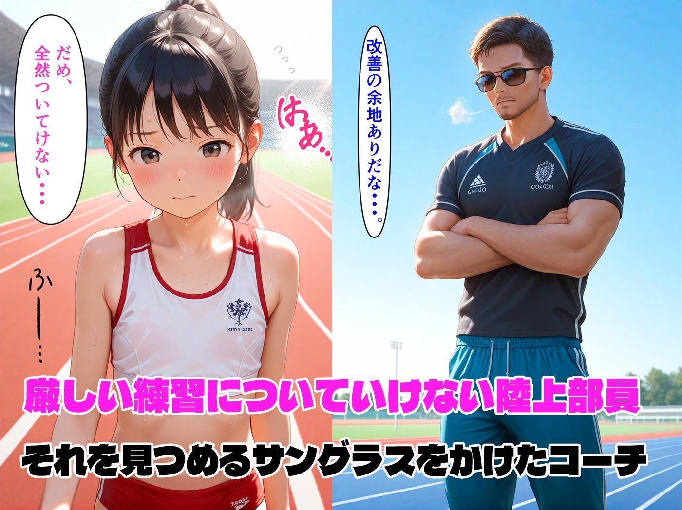 陸上少女 つるぺた陸上部員にセクハラ性指導 サンプル画像 3