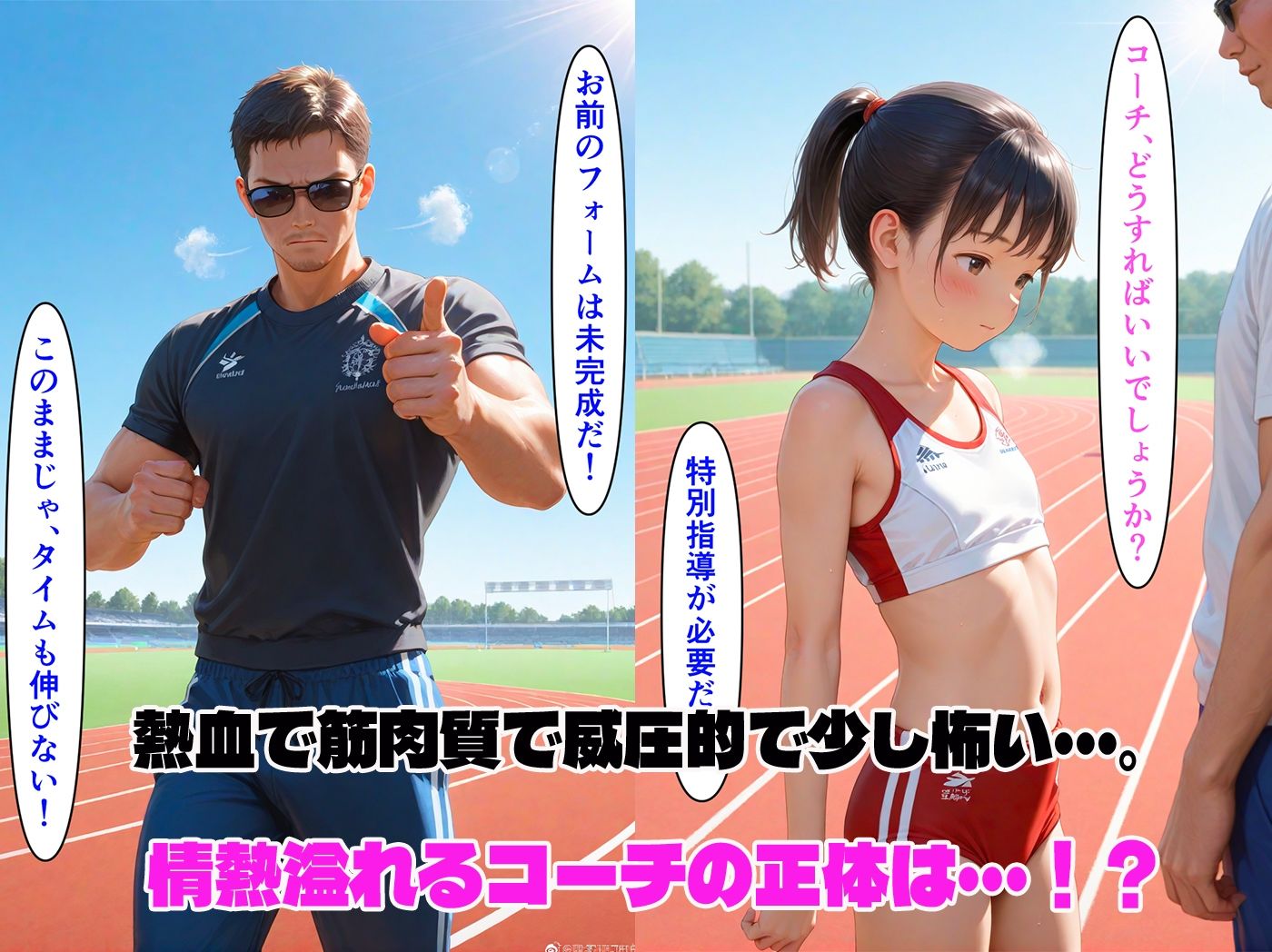 陸上少女 つるぺた陸上部員にセクハラ性指導 サンプル画像 4