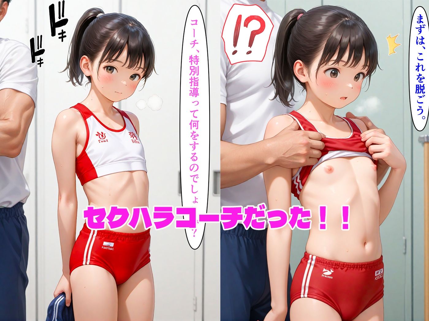 陸上少女 つるぺた陸上部員にセクハラ性指導 サンプル画像 5