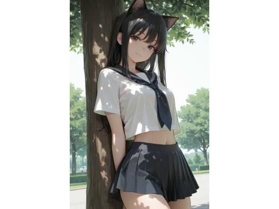 猫耳JKと木の下で