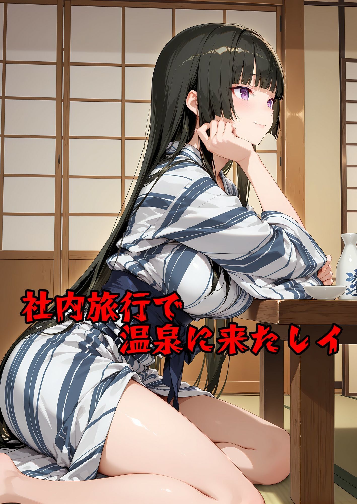 催●堕落:高潔な女上司レイの温泉での痴態 画像1