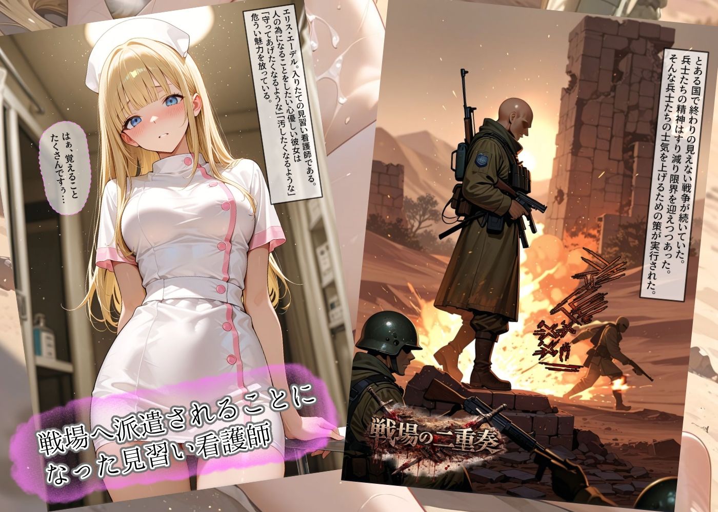 戦場の二重奏〜性処理看護師と女兵士の屈服〜 画像1