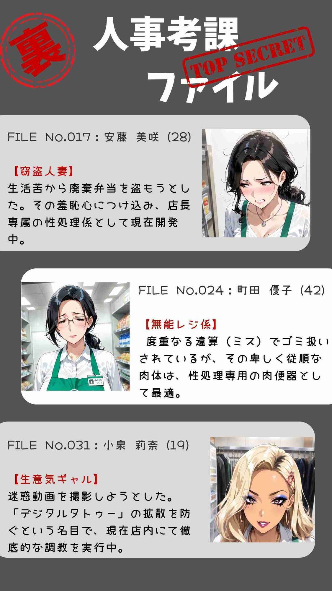 店長田所の「裏」人事考課ファイル 画像1