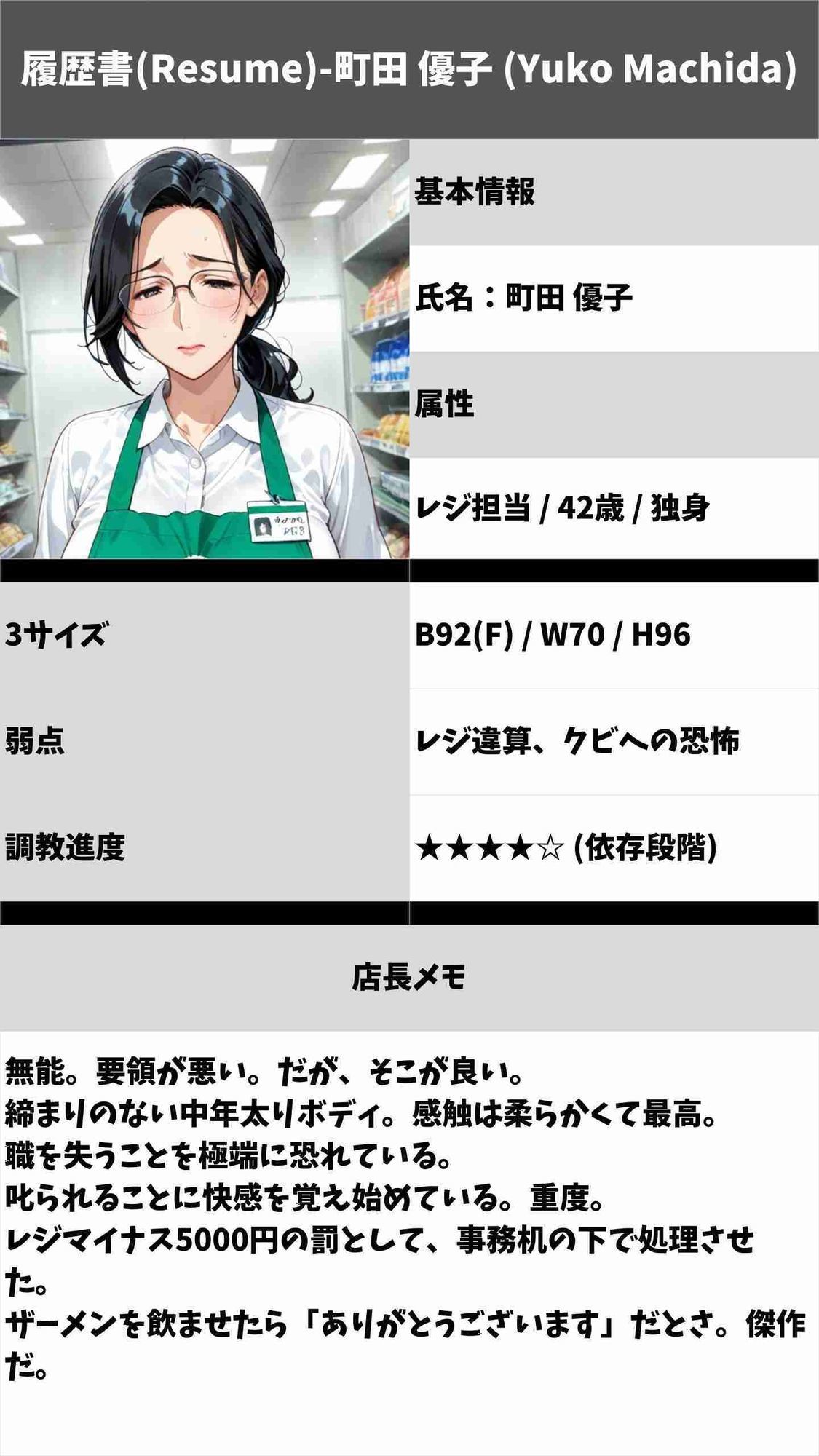 店長田所の「裏」人事考課ファイル 画像5