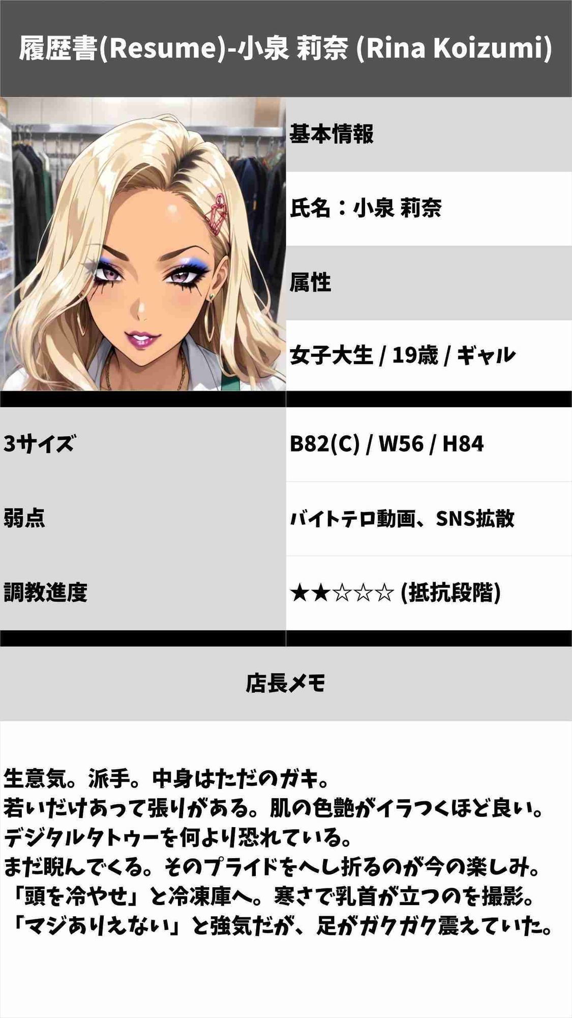 店長田所の「裏」人事考課ファイル 画像8