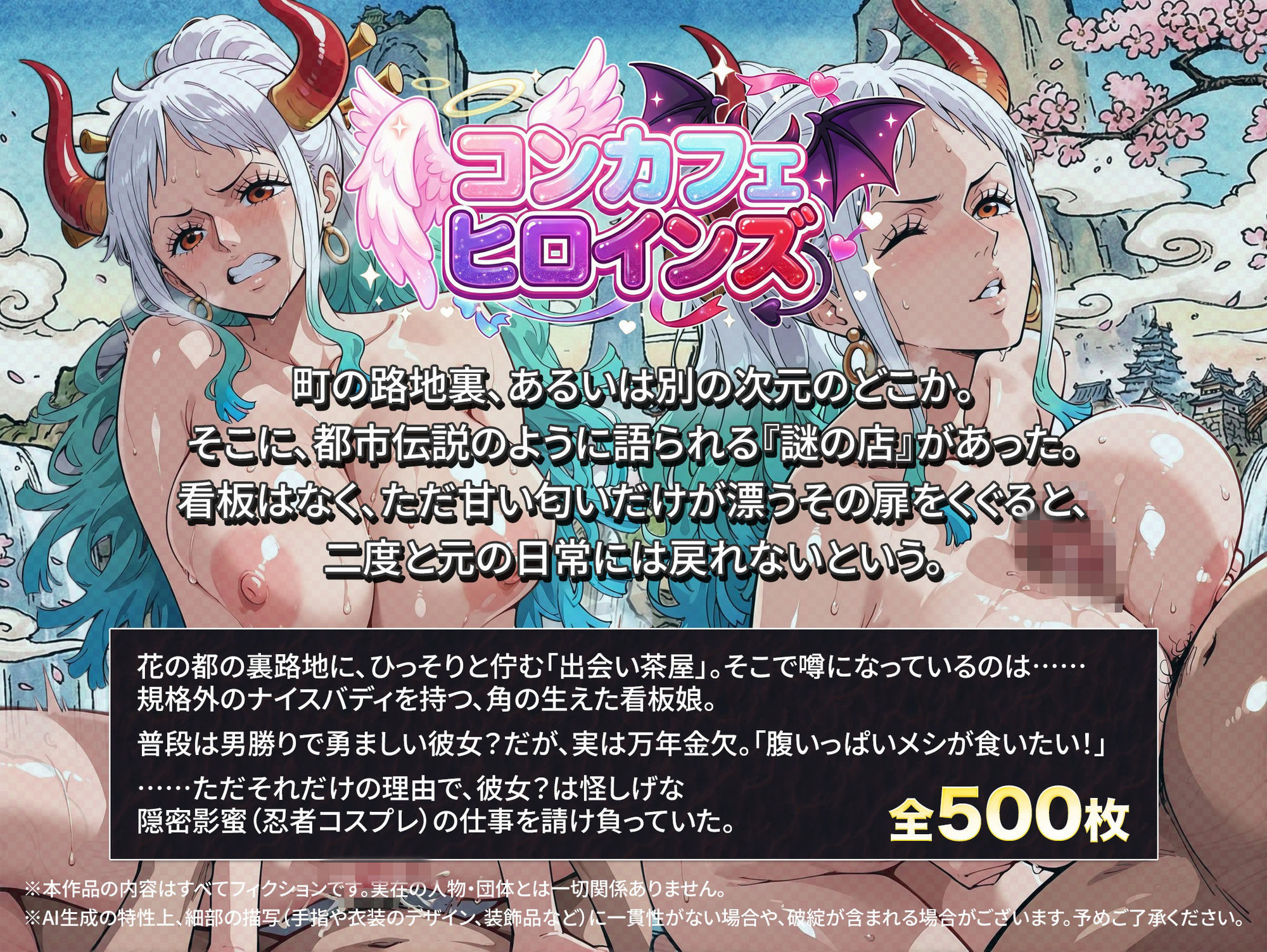 コンカフェヒロインズ〜ワ◯国編〜裏茶屋の鬼姫「ボクを指名？夜の戦いも最強だぞ！」あの横乳の女傑がお忍びでべべん！ 画像1