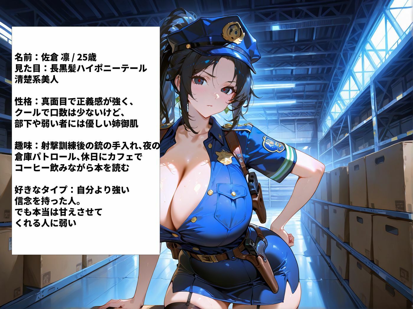 爆乳女警察官を勤務中にハメまくった一部始終 画像1