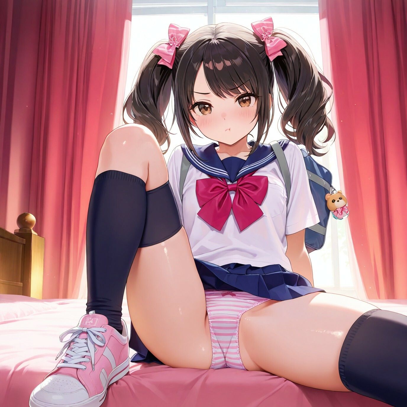 黒ハイソックスJKのM字パンチラVol.3 画像9