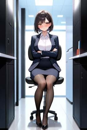 会社で黒タイツのOLと二人きりになったら、フェラされまくった話 画像1