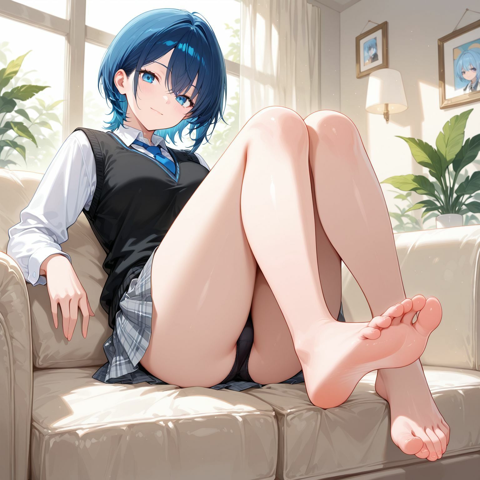 クールでボーイッシュなJKとお家セックス 画像2