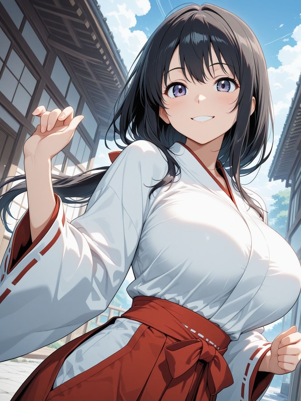 巨乳の巫女バイトJKと煩悩まみれの神主が欲望中出しSEX 画像7