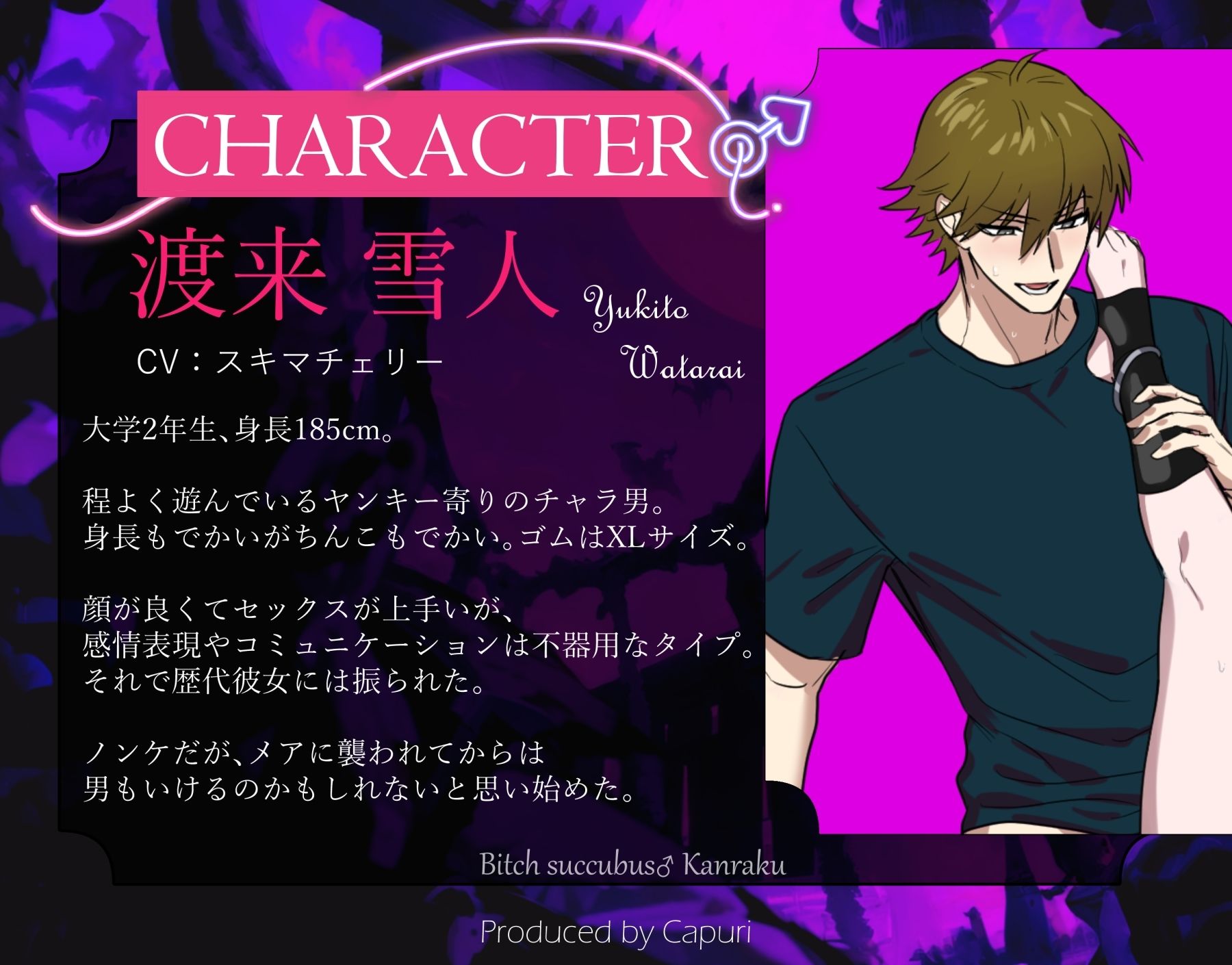 ビッチサキュバス♂陥落〜イケメンおにーさんのくそでかちんぽで連続絶頂!もうお腹いっぱい…〜 3枚目