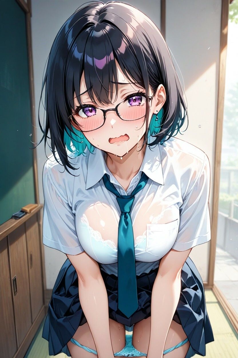 100枚収録】真面目なメガネ委員長の淫らな放課後…！清楚制服美女の秘め事パンツ見せ＆絶頂顔画像集 Vol.4  「ねぇ、眼鏡の奥の私の目……どんなふうに見えてる？」 画像3