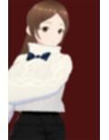 白いタートルネックセーターに黒いショートパンツのお姉さん（セリフなし  3DCGモデル  イラスト集）