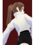 白いタートルネックセーターに黒いショートパンツのお姉さん（セリフなし  3DCGモデル  イラスト集）