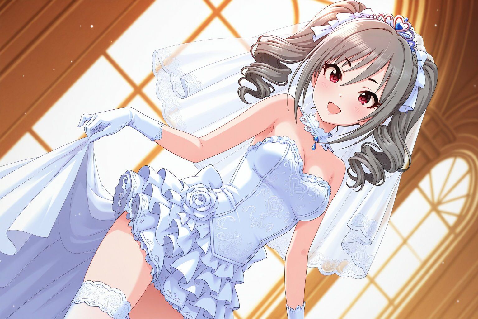 神崎●子 ウェディングドレスでキモおじ強●性接待 画像1