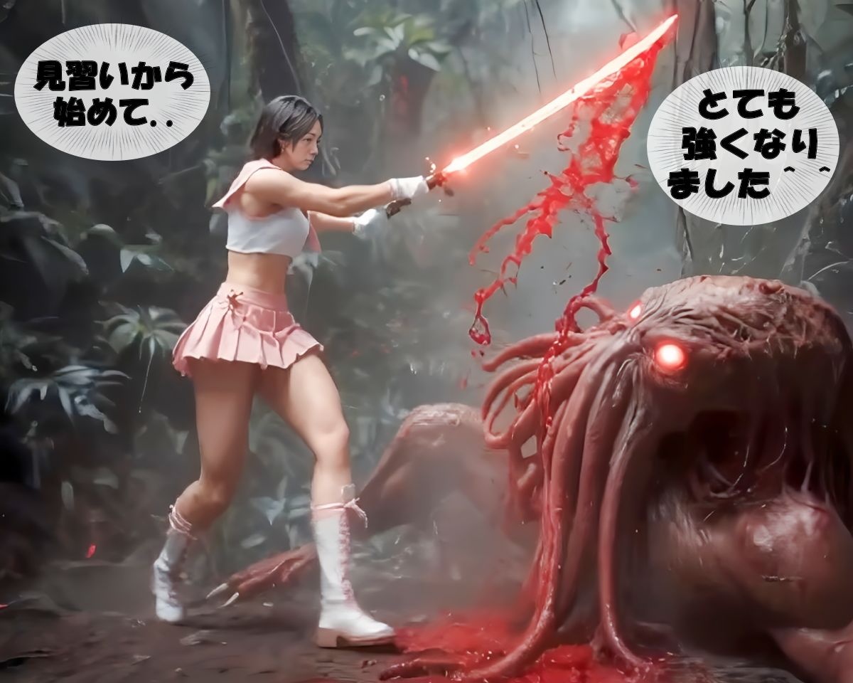 【リアル動画34分】人妻Sayaの変態日記/セーラー剣士/出産生贄寄生編 画像2