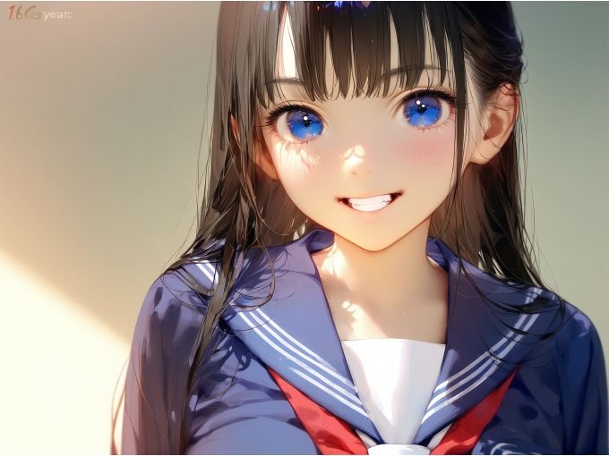 朝の通勤中にみた巨乳女子校生の学校に潜入してエッチしてみた 画像1