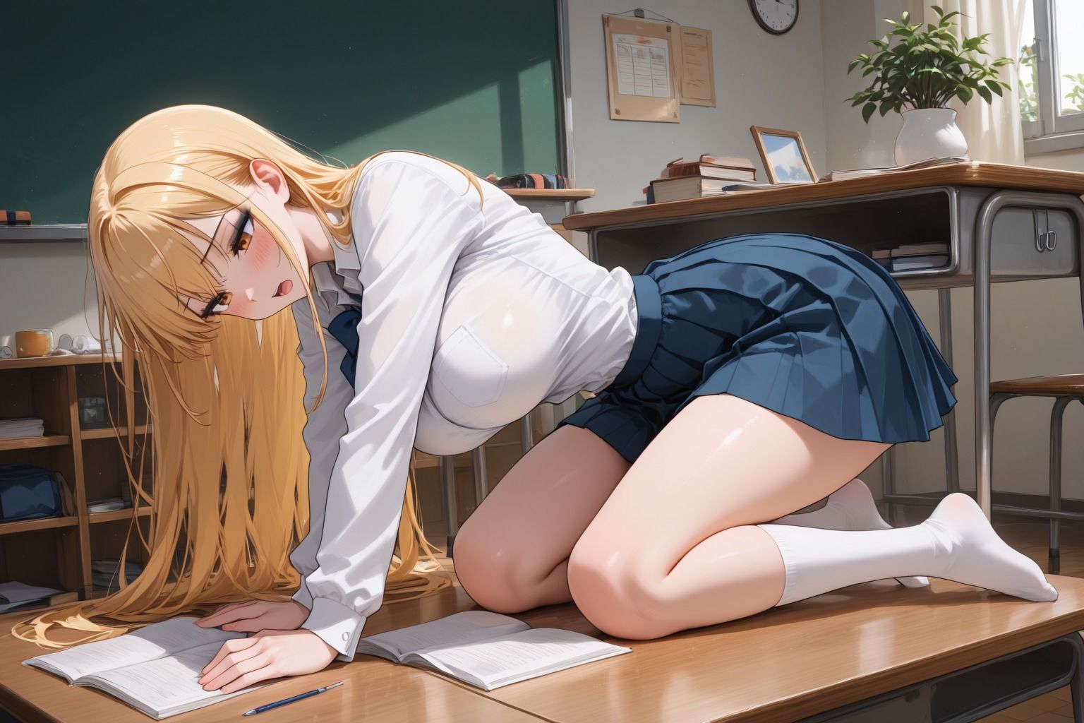 美人ギャル、童貞オタクのデカチンポにメス堕ち 画像2