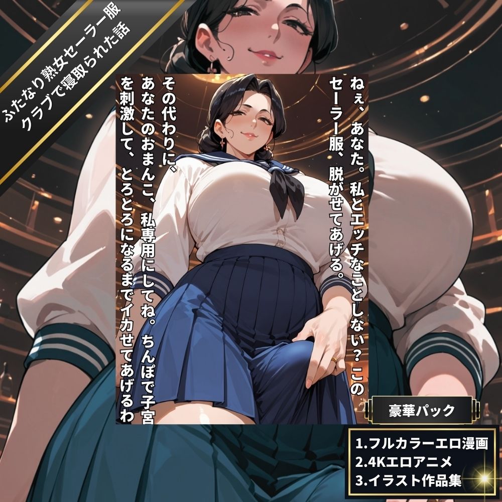 ふたなり熟女セーラー服クラブで寝取られた話〜女性視点〜【4Kエロアニメ＋フルカラーエロ漫画＋イラスト作品集・詰め込み豪華パック】 画像6