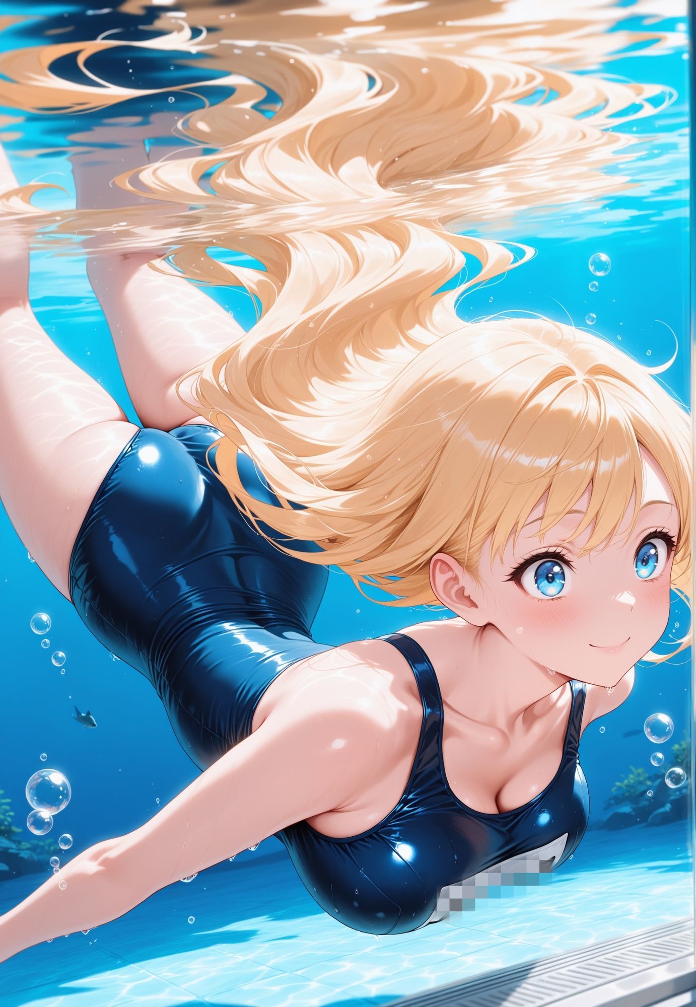 男子水泳部に入部しちゃったスク水女子校生は男子たちの性処理係 画像1