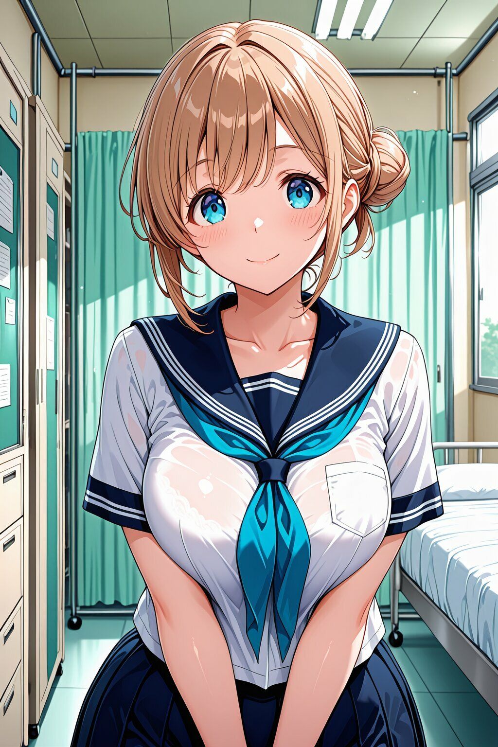 淫乱女子校生 後輩ちゃん校内どこでもいいなり中出しSEX 画像1