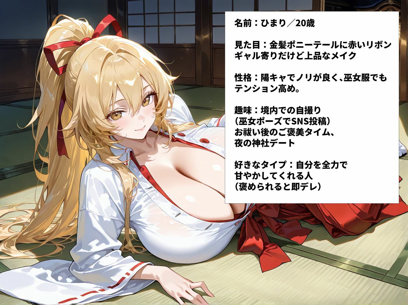 爆乳巫女さんを神聖な寺部屋でハメまくった一部始終 画像7