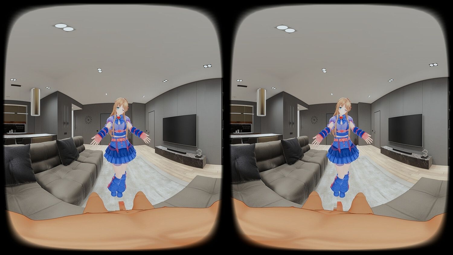 【4KVR 完全主観3Dエロアニメ】しこさぽ！〜清楚系アイドルVtuberの’本気’えっちで抜き放題〜【天翔院ひいな】【VRデバイス用】 画像3