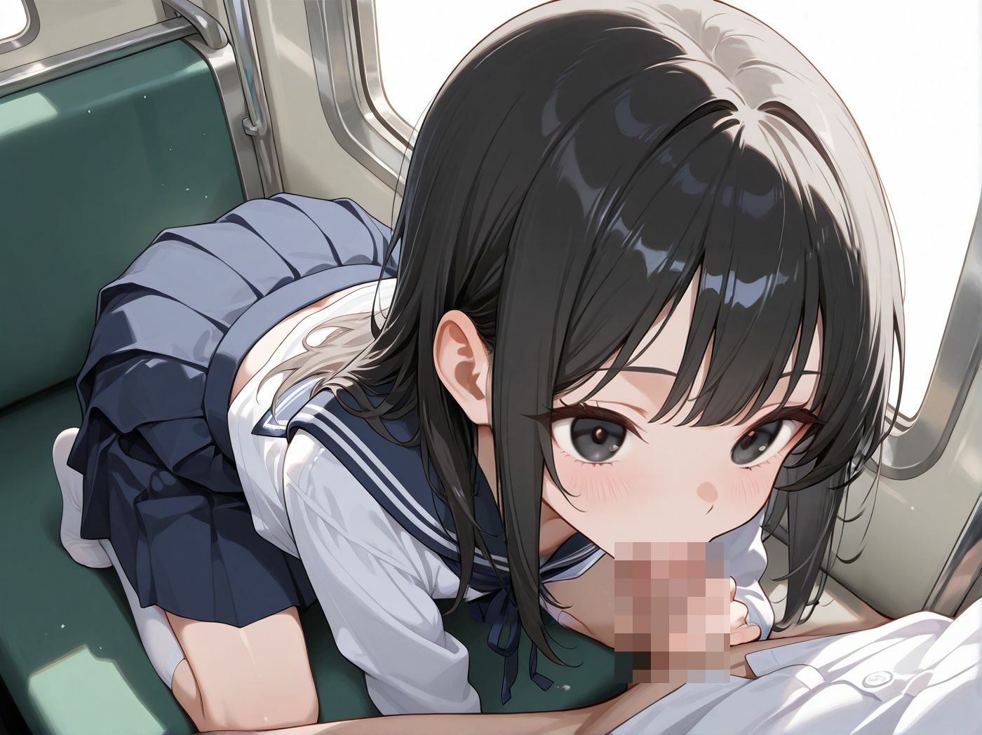 【アニメ】電車でつるぺた少女をハメまくる一部始終 サンプル画像 2